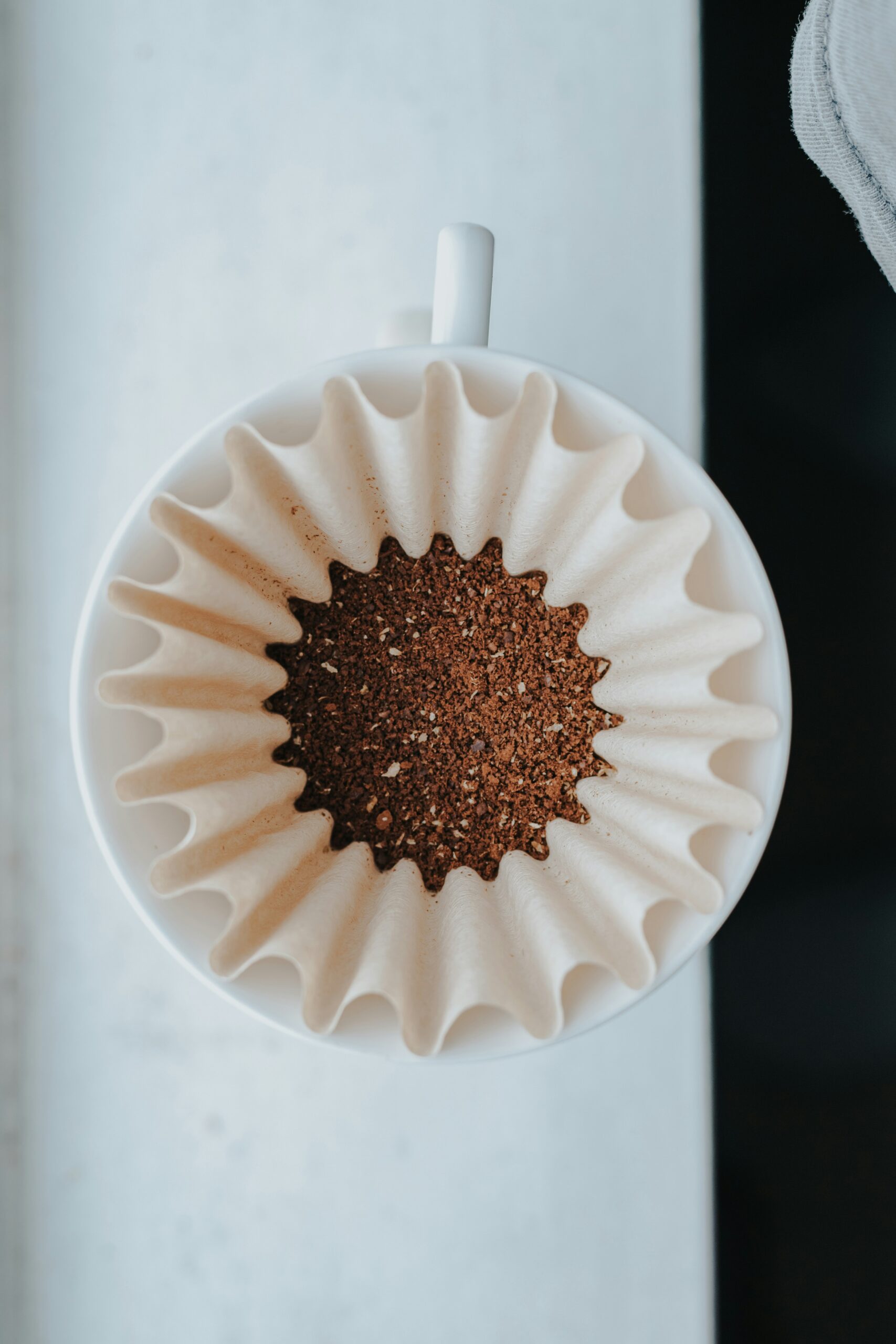 Coarsely ground coffee beans
